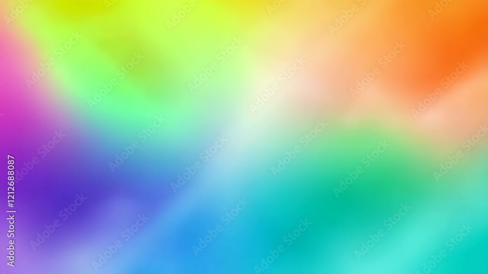 Poster vivid rainbow waves: dynamic fluid color transitions in motion