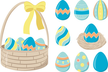 Set of Easter eggs
