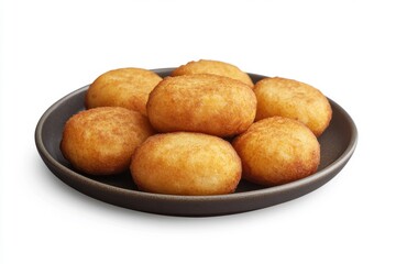Delicious potato patties served on a plate, ideal for culinary blogs and food magazines