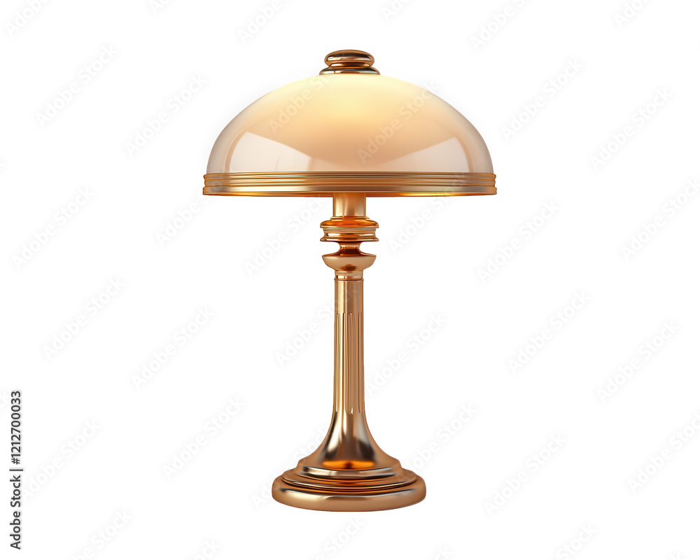 Poster retro lamp with dome shaped shade and polished base, perfect for adding elegance to any space. this 