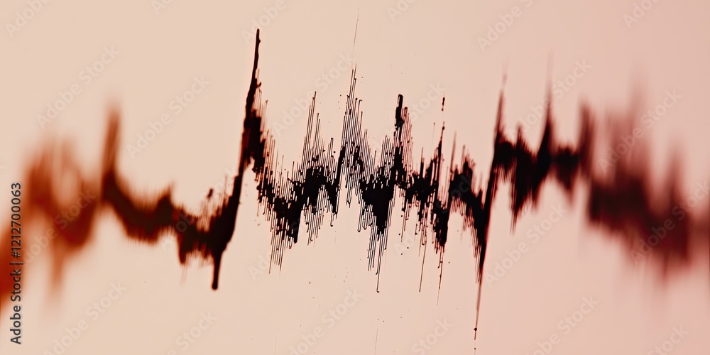 Poster a chromatogram showing the separation of organic compounds, with peaks representing different substa
