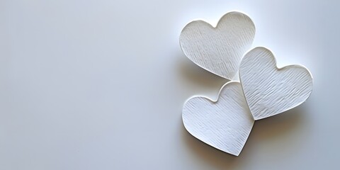 two hearts on a white background