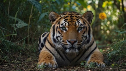 tiger in the zoo
