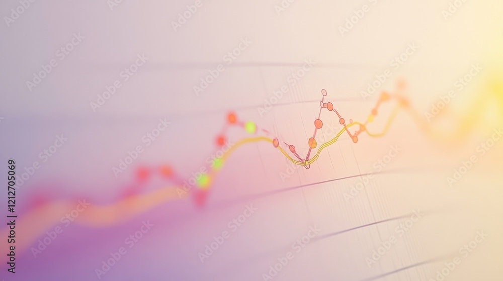Aufkleber abstract chart showing growth and data trends