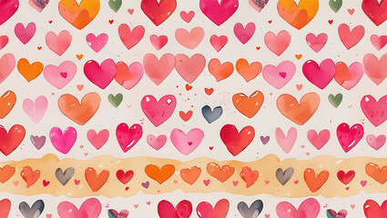 Seamless pattern with heart shape wishing card 
