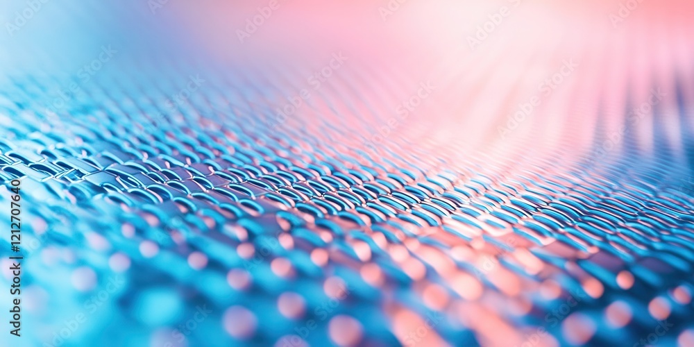 Poster blue and pink background with a pattern of dots