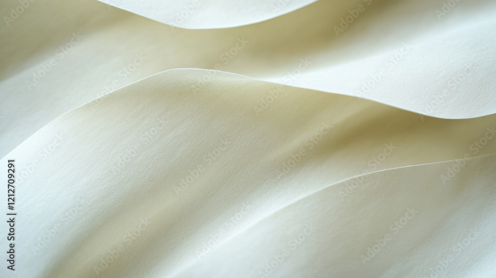 Poster soft folds of textured paper create a serene and minimalist aesthetic for artistic projects