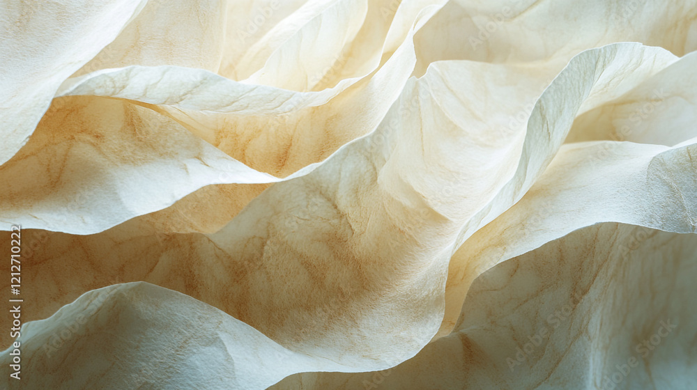 Poster soft textures create a serene atmosphere in a light-toned abstract composition