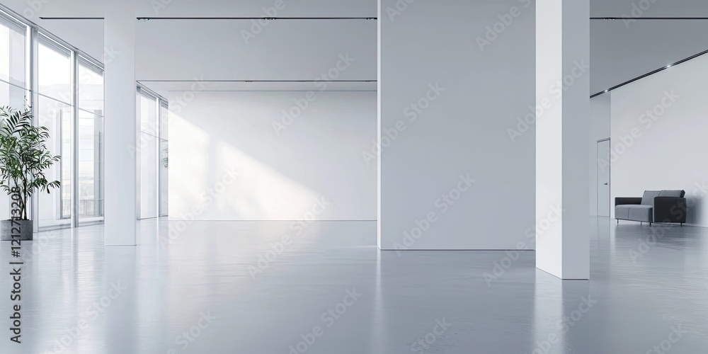 Poster expansive white space adorned with subtle textures and minimal elements, ideal for clean minimalist designs.