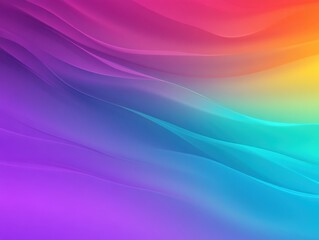 A vibrant, abstract gradient background featuring smooth waves of purple, pink, orange, and blue colors.
