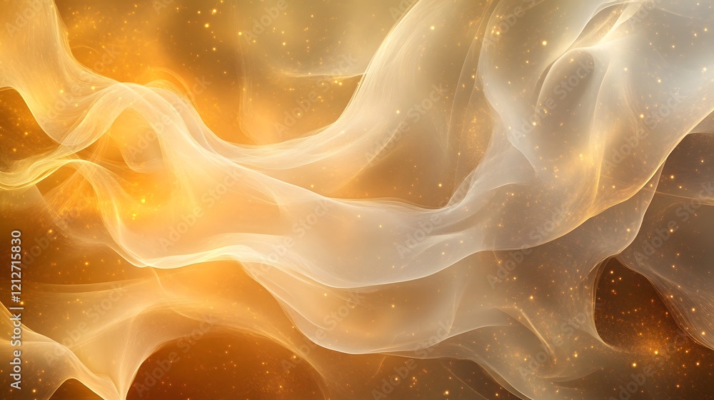Poster elegant golden waves of light with soft textures and abstract design