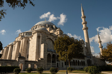 Exterior de la Mezquita de Solimán o Suleymaniye, Estambul, Turquía