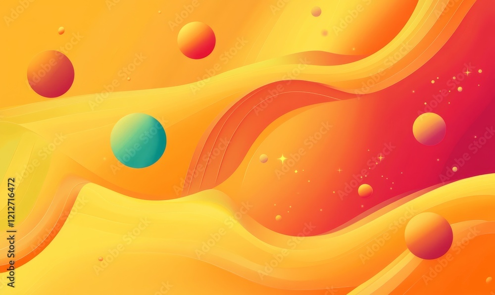 Poster orange gradient background with a modern and colorful twist
