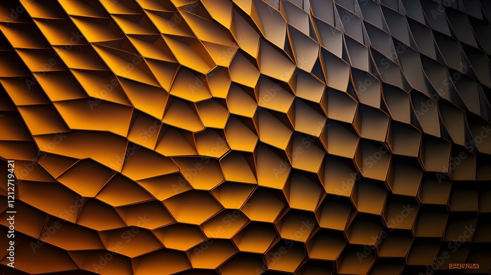 Aufkleber abstract geometric pattern with warm gradients and textured surface