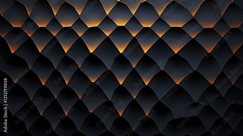 Poster textured wall design with geometric patterns and soft lighting effects