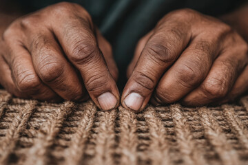 Fototapeta premium Two hands with nails showing, one of which is slightly longer than the other