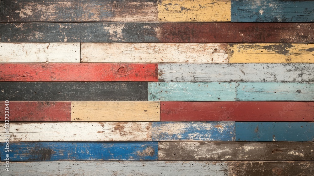 Aufkleber rustic multicolored wooden planks ideal for text overlay and background use