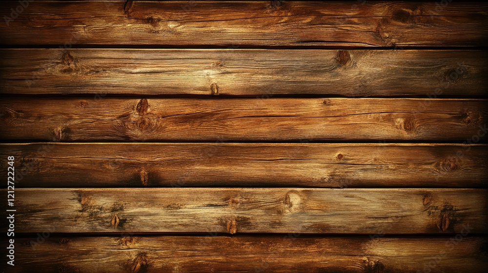 Poster rustic wooden plank background showcasing vintage wood texture with warm tones and natural grain pat