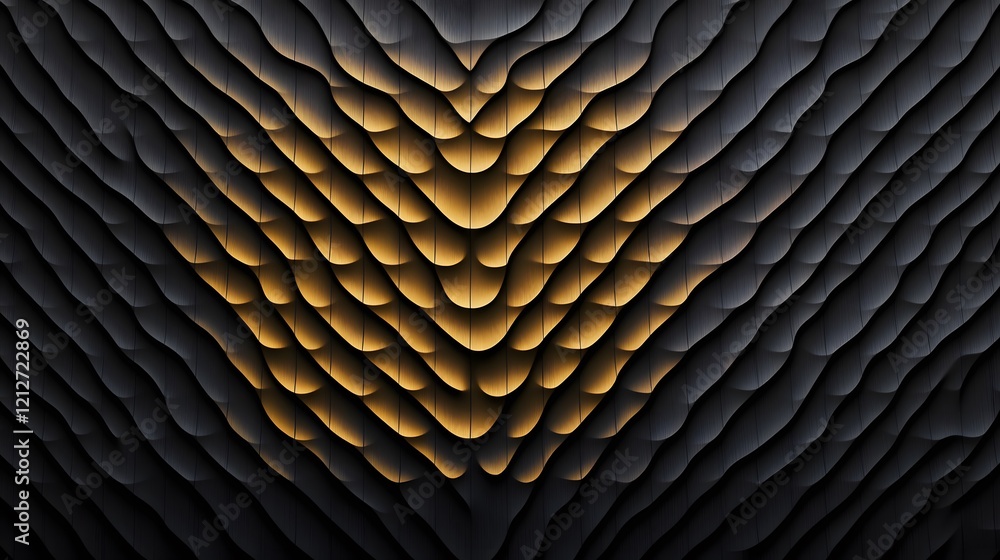 Aufkleber abstract textured wall with wavy patterns and soft lighting effects