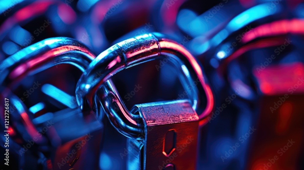 Poster cybersecurity strategies for global data protection with focus on lock mechanisms and secure connect