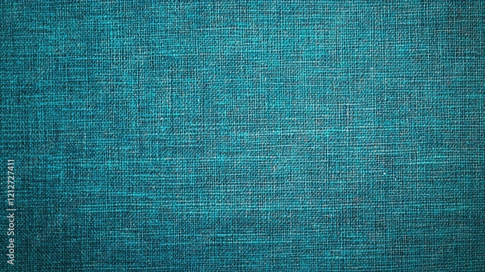 Poster Elegant Turquoise Blue Fabric Texture with Subtle Weave Pattern Ideal for Backgrounds and Design Projects