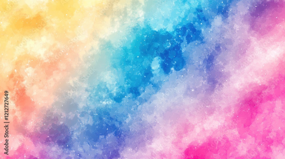 Poster vibrant abstract gradient background featuring a blend of blues pinks and yellows with a textured cl