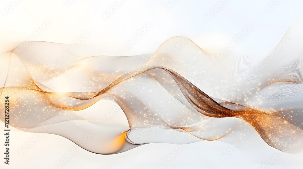 Aufkleber elegant abstract background with soft waves and shimmering lights
