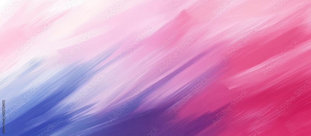 Aufkleber vibrant pink and blue abstract oil paint texture background with soft brushstrokes and empty space f