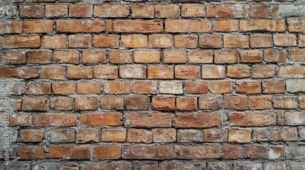 Poster vertical textured terracotta brick wall background with rustic aesthetic for architectural and desig