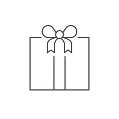 Gift box line outline icon