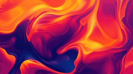 Obraz premium Dynamic Swirls of Warm Colors on Bold Red Canvas for Abstract Art Backgrounds