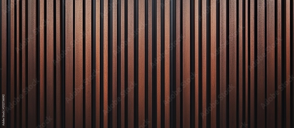 Poster vertical wooden paneling texture background in rich brown and black tones with space for text in cen