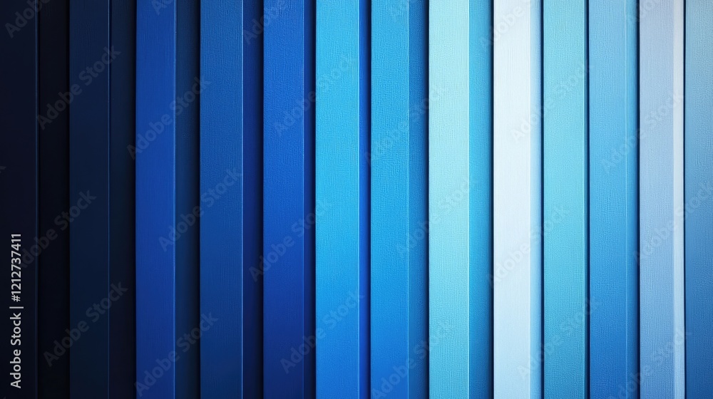 Poster dynamic blue gradient background with vertical stripes in varying shades of blue creating a modern a