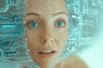 Artificial Intelligence image concept. Technology and business. 