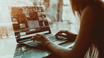 Artificial Intelligence image concept. Technology and business. 