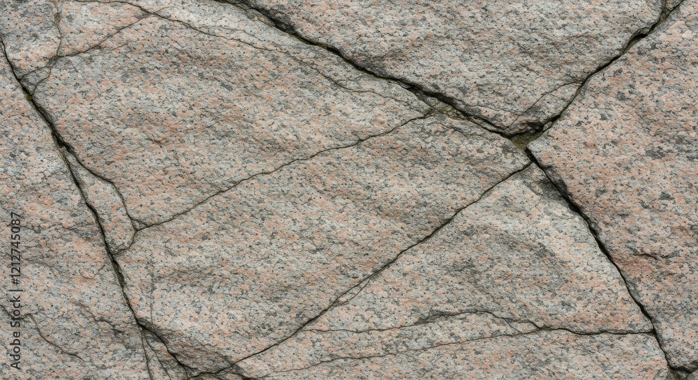 Poster cracked stone texture: a close-up view of a weathered stone surface with intricate network of cracks