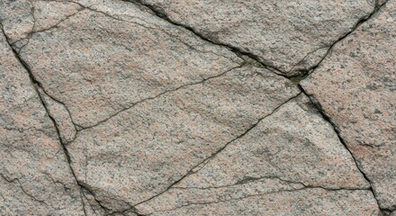 Obraz premium Cracked Stone Texture: A close-up view of a weathered stone surface with intricate network of cracks and crevices, capturing the raw beauty of nature's artistry. Perfect for backgrounds, textures.