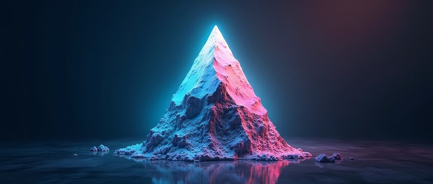 A majestic mountain peak, its rugged slope a testament to nature's enduring power