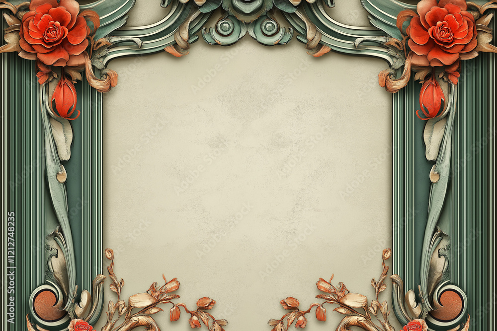 Poster frame background with retro elements
