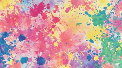 Colorful Watercolor Splashes Background
