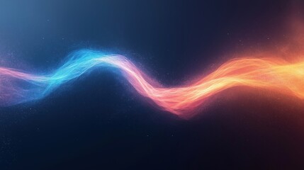 Obraz premium A colorful, wavy line of light and dark blue and red