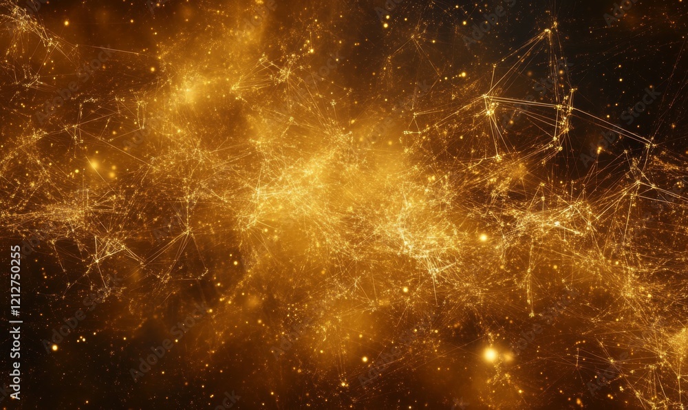 Poster stunning abstract representation of interconnected nodes and lines, symbolizing business engagement 