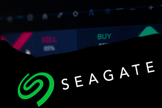 Dhaka, Bangladesh- 19 Jan 2025: seagate logo is displayed on smartphone. Seagate is an American data storage company.