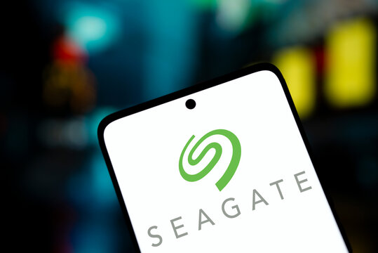 Dhaka, Bangladesh- 19 Jan 2025: seagate logo is displayed on smartphone. Seagate is an American data storage company.