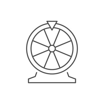 recommend clip art: Fortune wheel line outline icon
