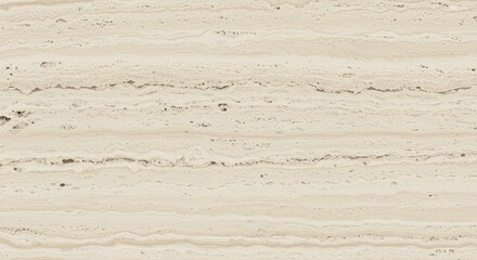 Travertine Texture: Elegant beige travertine stone texture with subtle linear patterns and natural variations in tone and color. Ideal for backgrounds, interior design, or architectural projects. 