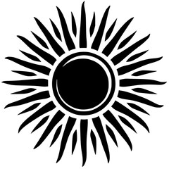 Sun logo silhouette