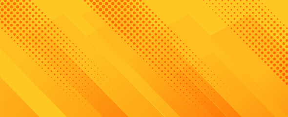 yellow diagonal geometric shape with halftone. Modern fiber textured vector. fluid shape and dot pattern