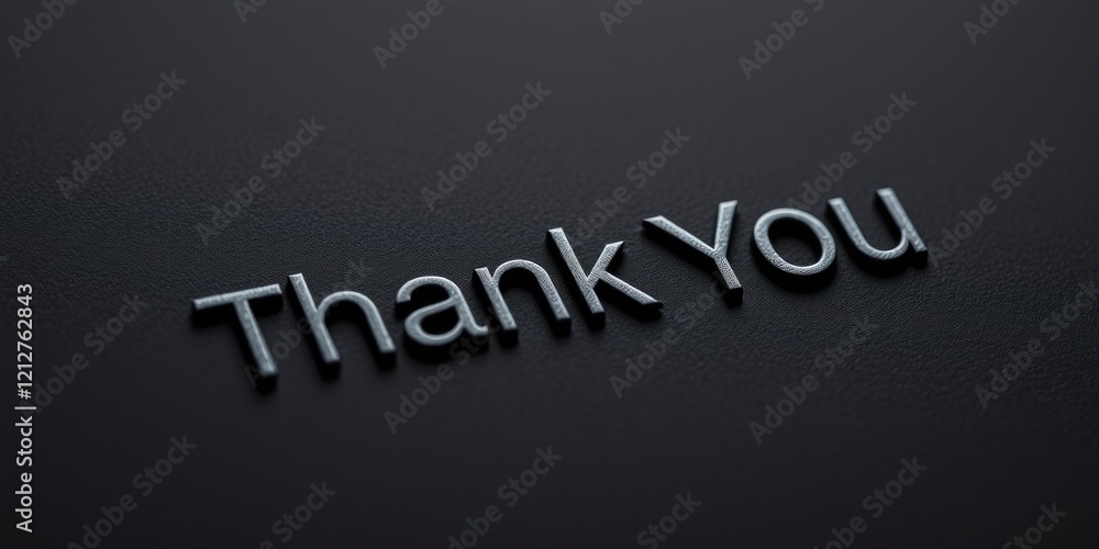 Poster words of appreciation emerge gracefully against a dark backdrop, creating a simple yet profound expr