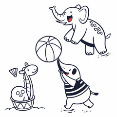 polar bear with a ball